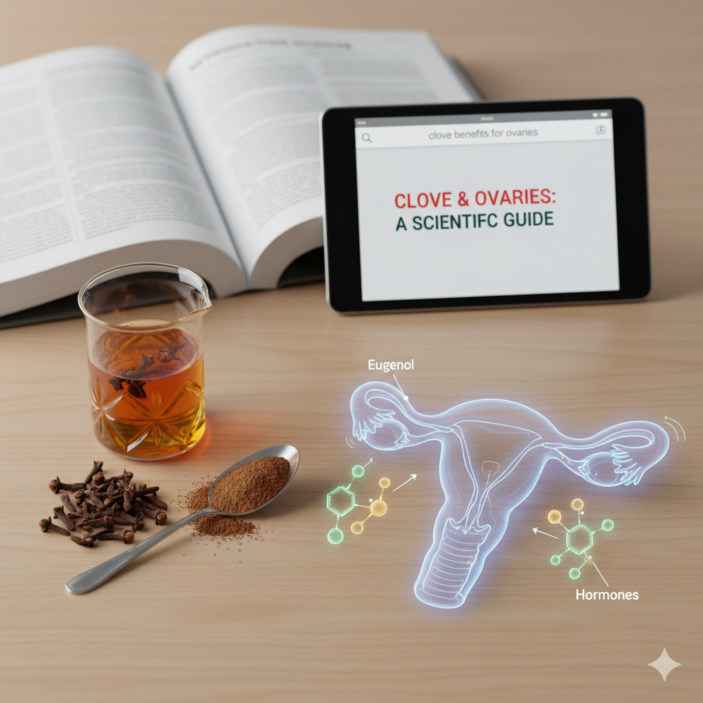 تحليل علمي لتأثير القرنفل (الأوجينول) على المبايض وتنظيم الهرمونات الأنثوية وحل مشكلة تكيس المبايض (PCOS).
