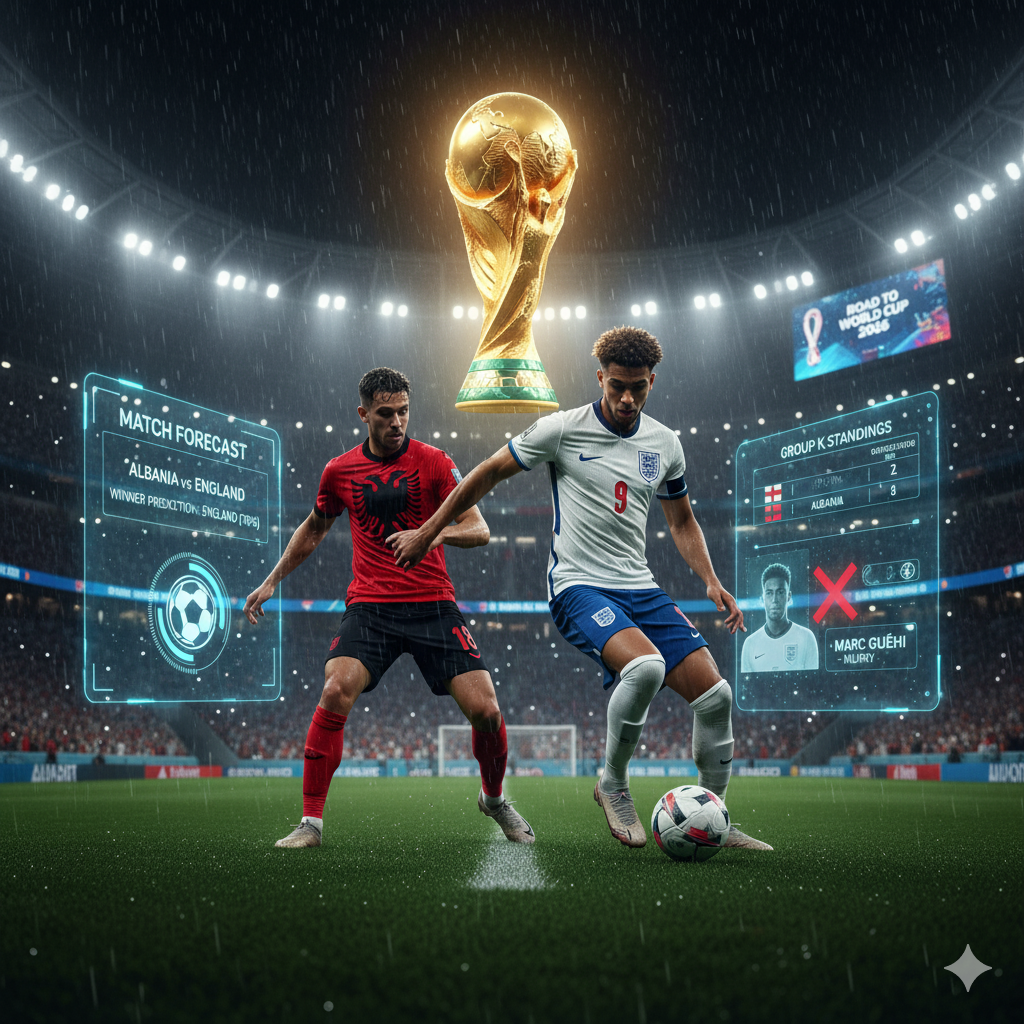 توقعات مباراة ألبانيا ضد إنجلترا في تصفيات كأس العالم 2026